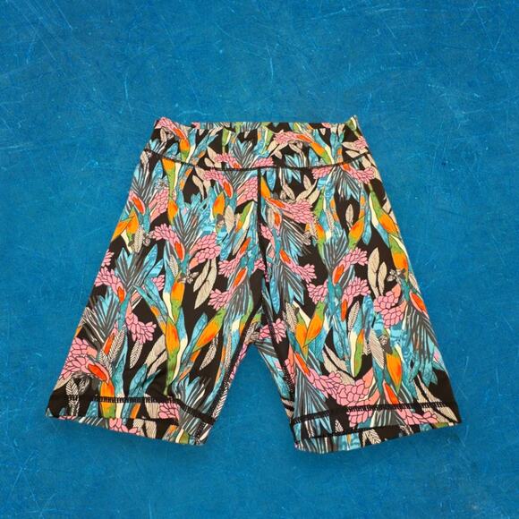 Minkpink MOVE Vibrant Multicolor Floral Bicycle Athletic Shorts Size M - Picture 1 of 7
